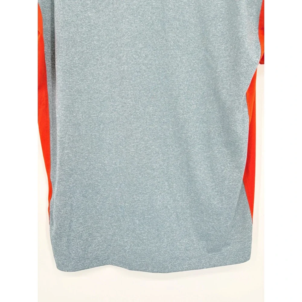 Nike Virginia Tech DriFIT Polo Shirt L Breathable Athletic Gray Orange VT Hokies